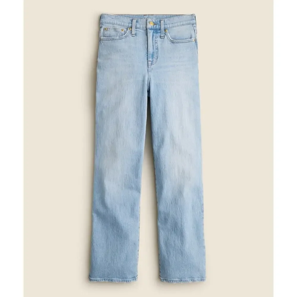 J Crew 1996 Slim Wide Leg Denim Jeans US Women's 28 Petite New - Picture 2 of 8